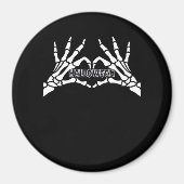 Halloween - Skeleton Hands Herz Magnet (Vorne)