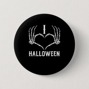 Halloween Skeleton Hands Herz Niedlich Girls Ki Button