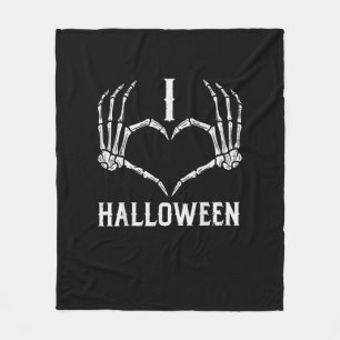 Halloween Skeleton Hands Herz Niedlich Girls Ki Fleecedecke
