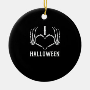 Halloween Skeleton Hands Herz Niedlich Girls Ki Keramik Ornament