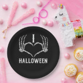 Halloween Skeleton Hands Herz Niedlich Girls Ki Pappteller (Party)