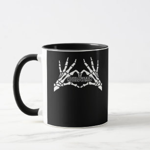 Halloween - Skeleton Hands Herz Tasse