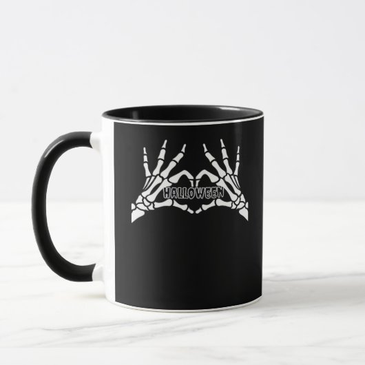 Halloween - Skeleton Hands Herz Tasse (Links)