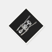 Halloween Skeleton Headstand Serviette (Ecke)