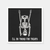 Halloween Skeleton Headstand Spaß Serviette (Vorderseite)