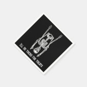 Halloween Skeleton Headstand Spaß Serviette (Ecke)