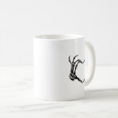 Halloween Skeleton Heart Hands Kaffeetasse (VorderseiteRechts)
