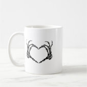 Halloween Skeleton Heart Hands Kaffeetasse (Links)
