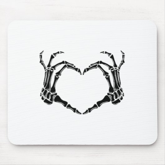 Halloween Skeleton Heart Hands Mousepad (Vorne)
