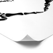 Halloween Skeleton Heart Hands Poster (Ecke)