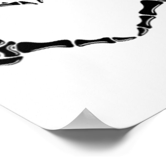 Halloween Skeleton Heart Hands Poster (Ecke)