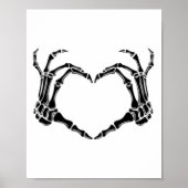 Halloween Skeleton Heart Hands Poster (Vorne)