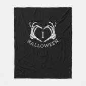 Halloween Skeleton Herbst Fleecedecke (Vorderseite)