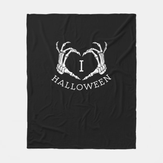 Halloween Skeleton Herbst Fleecedecke (Vorderseite)