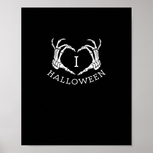 Halloween Skeleton Herbst Poster (Vorne)