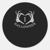 Halloween Skeleton Herbst Runder Aufkleber (Vorderseite)