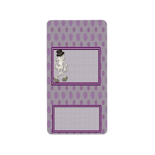 Halloween Skeleton Hershey Miniature Candy Wrapper Adressaufkleber (Vorne)