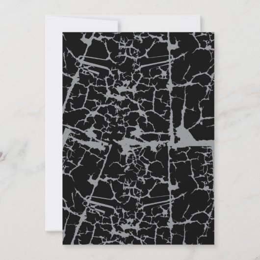 Halloween Skeleton Herz Hand Gothic Einladung (Rückseite)