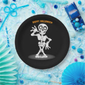 Halloween Skeleton Hintergrundpapier Teller (Party)