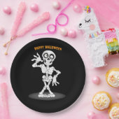 Halloween Skeleton Hintergrundpapier Teller (Party)