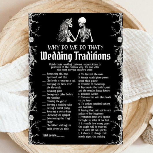 Halloween Skeleton Hochzeit Traditionen Bridal Spi Einladung
