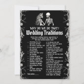Halloween Skeleton Hochzeit Traditionen Bridal Spi Einladung (Vorderseite)