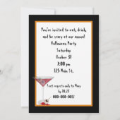 Halloween Skeleton Holding a Jack-o-lantern Einladung (Rückseite)