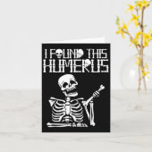 Halloween Skeleton I fand Humerus Funny Costume M Karte (Gelbe Blume)