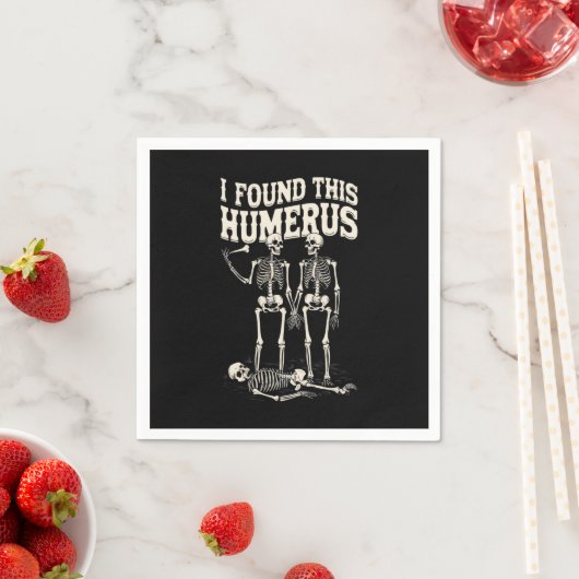 Halloween Skeleton I fand Humerus Funny Costume Serviette (Beispiel)