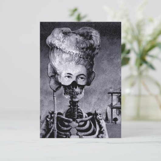 Halloween Skeleton Invite Einladung (Stehend Vorderseite)