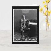 Halloween Skeleton Karte (Gelbe Blume)