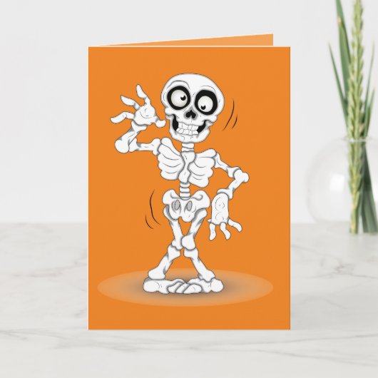 Halloween Skeleton Karte (Vorderseite)