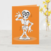 Halloween Skeleton Karte (Gelbe Blume)