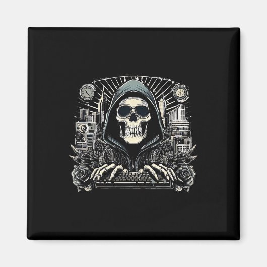 Halloween Skeleton Keyboard Magnet (Vorne)