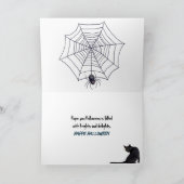 Halloween Skeleton Klavier spielen Karte (Innenseite)