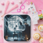 Halloween Skeleton Klavier spielen Pappteller (Party)