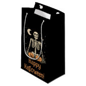 Halloween Skeleton Kleine Geschenktüte (Vorderseite Schrägansicht)