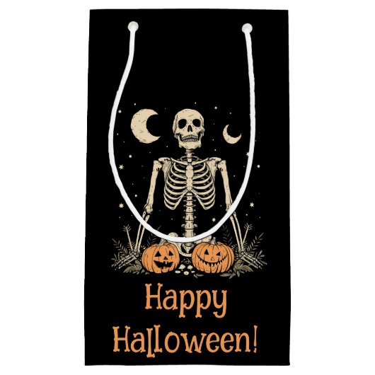 Halloween Skeleton Kleine Geschenktüte (Vorderseite)