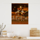 Halloween Skeleton Konzert Poster (Küche)