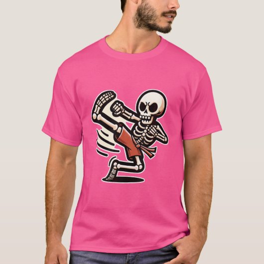 Halloween Skeleton Kung Fu T-Shirt (Vorderseite)