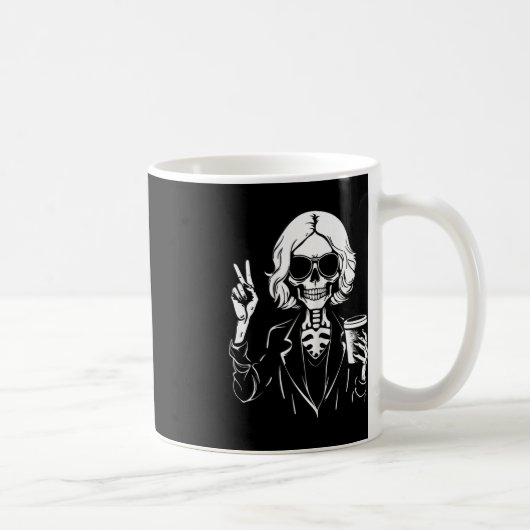 Halloween Skeleton Lazy Drink Cup Costum Kaffeetasse (Rechts)