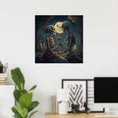 Halloween Skeleton Liebe Poster (Heimbüro)