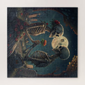 Halloween Skeleton Liebe Puzzle (Horizontal)