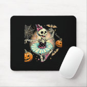 Halloween Skeleton Llet Dancing Llerina Mousepad (Mit Mouse)