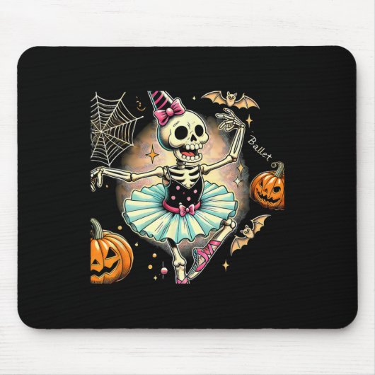 Halloween Skeleton Llet Dancing Llerina Mousepad (Vorne)