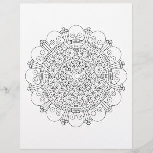 Halloween Skeleton Mandala Coloring Bundle Flyer