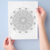 Halloween Skeleton Mandala Coloring Bundle Flyer (Hand)