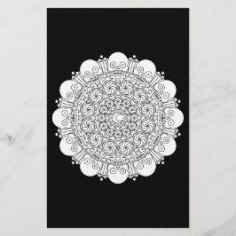 Halloween Skeleton Mandala Coloring Pack Flyer