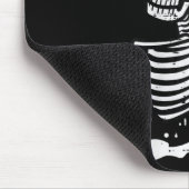 Halloween Skeleton Messy Bun Coffee Funny Costume Mousepad (Ecke)