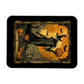 Halloween Skeleton mit der Tarot-Karte von Evil Pu Magnet (Horizontal)